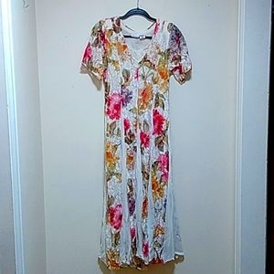 Styleworks Vintage Lace Long Dress